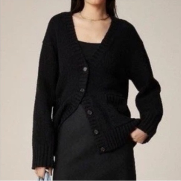 J. Crew Sweaters - J. Crew Black Marina V- Neck Cardigan Sweater, Size XL, NWT